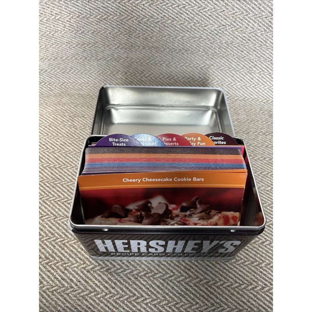 Hershey's Chocolate Tin Recipe  Recipe Index Cards Dividers Hersheys